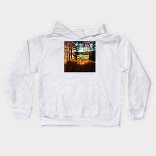 Trees and Shadows in New England Kids Hoodie